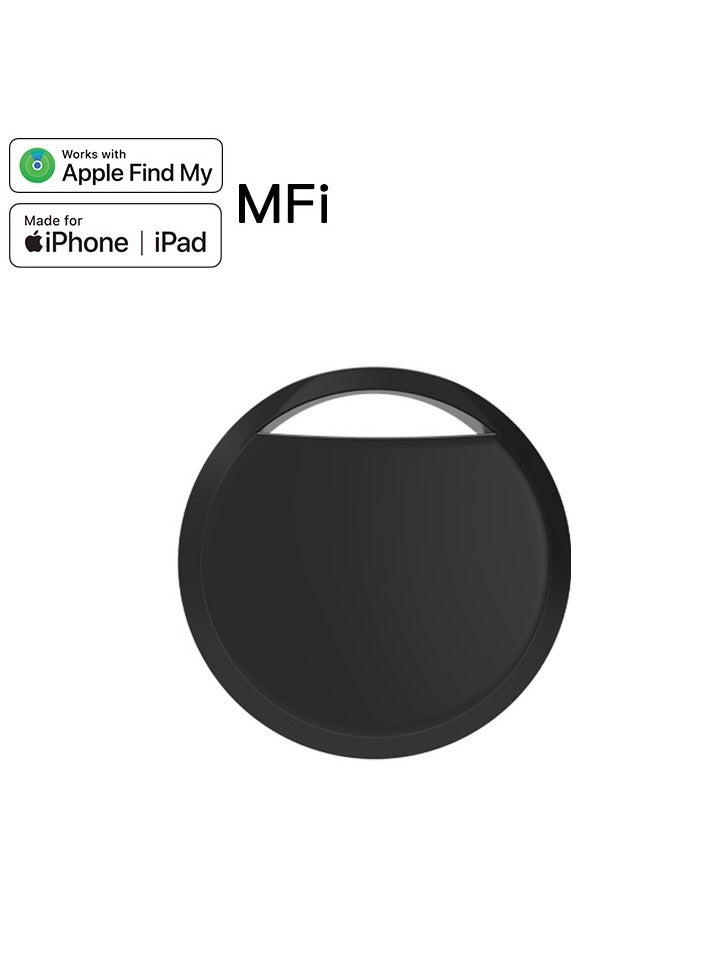 Smart Tag (Cheap alternative of Airtag), Works with Apple Find My (iOS Only), Bluetooth Finder, Tractor, Keys Finder And Item Locator for Child, Elders, Pets, Keys, Bags, Wallets and More. Black